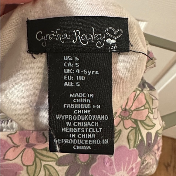 Cynthia Rowley Floral Purple and Green Kids Dress - Picture 7 of 7